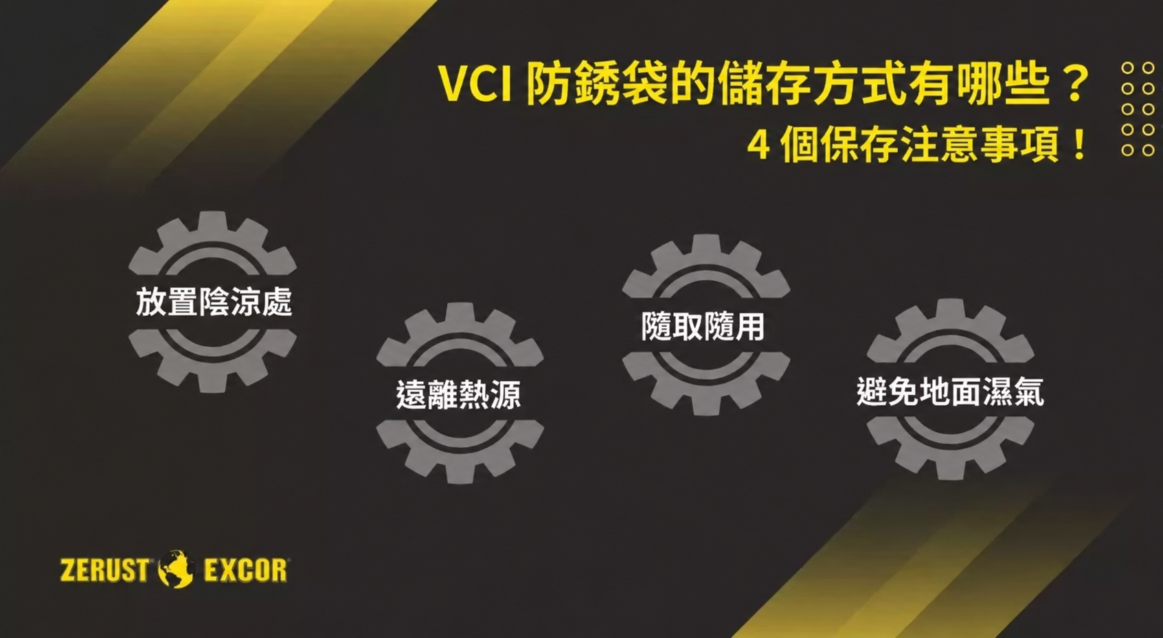 VCI 防鏽袋的四個保存注意事項